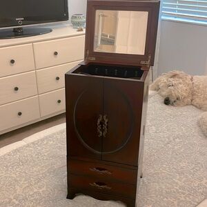 Bombay Co. mahogany jewelry box